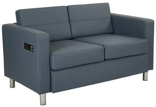 ATL52 - Atlantic Love Seat with Power Charging Station by Office Star