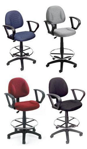 B1617 - Fabric Drafting Stool w/Arms