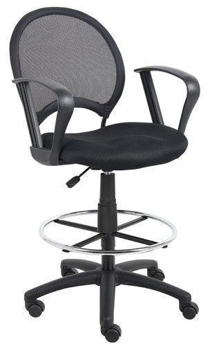 B16217 - Mesh Back Drafting Stool w/Loop Arms. by Boss