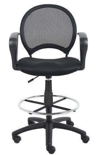 B16217 - Mesh Back Drafting Stool w/Loop Arms. by Boss