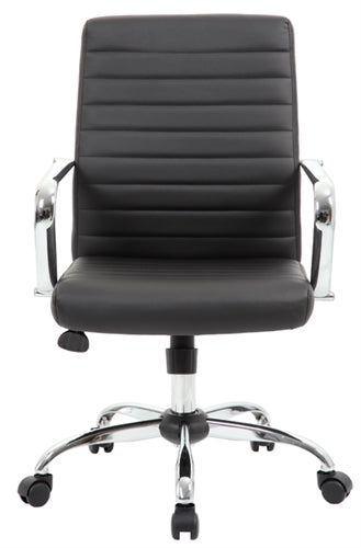 B436C  Retro Task Office Chair Chrome Arms