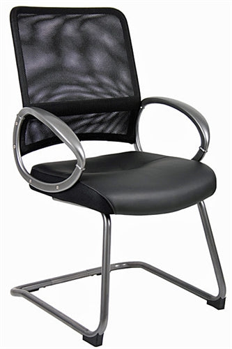 Mesh Back LeatherPlus Seat Guest Chair by Boss