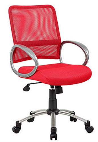 Mesh Back w/Pewter Finish Task Chair by Boss