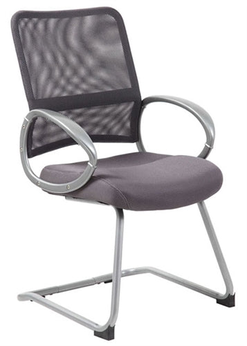 B6419 Mesh Guest Chair Pewter Finish
