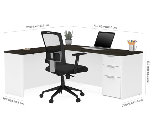 110885 Pro-Concept Plus L-Shaped Desk by Bestar