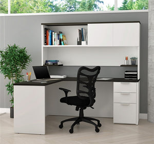 BS110886 Pro-Concept Plus L-Shaped Desk w/Hutch