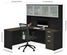Load image into Gallery viewer, BS110887 Pro-Concept Plus L-Shaped Desk w/Glass Door Hutch
