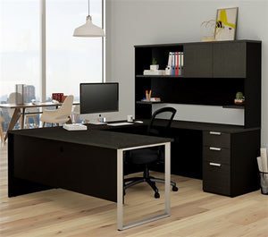 BS110889 Pro-Concept Plus U-Shaped Desk w/One Pedestal & Hutch