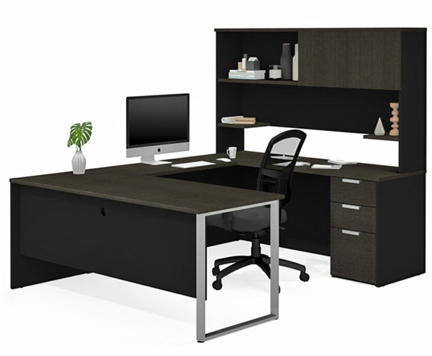 BS110889 Pro-Concept Plus U-Shaped Desk w/One Pedestal & Hutch