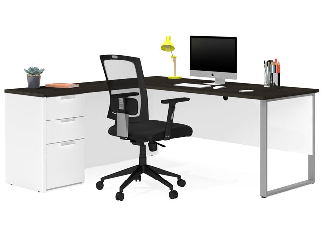 BS110891 Pro-Concept Plus L-Shaped Desk, Metal Leg