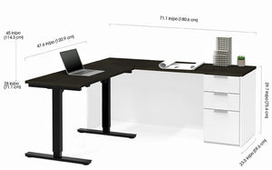 BS110895 Pro-Concept Plus Height Adjustable L-Shaped Desk