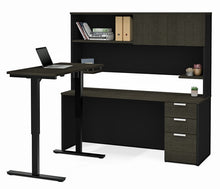 Load image into Gallery viewer, Pro-Concept Plus Height Adjustable &#39;L&#39; Shaped Desk w/Hutch by Bestar
