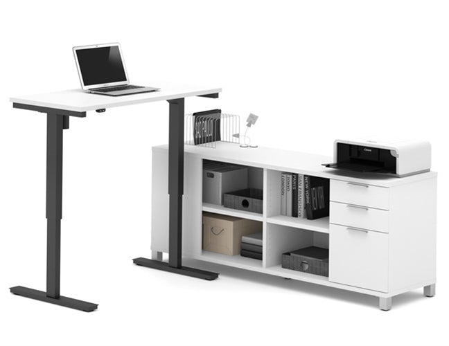 120857 Pro-linea Height Adjustable 'L' Desk by Bestar