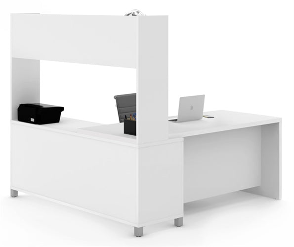 120886 Pro-linea L-Shaped Desk w/Hutch by Bestar