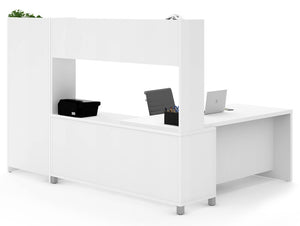 120896 Pro-linea L-Shaped Desk, Hutch & Bookcase by Bestar
