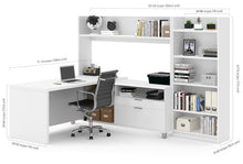 Load image into Gallery viewer, 120896 Pro-linea L-Shaped Desk, Hutch &amp; Bookcase by Bestar
