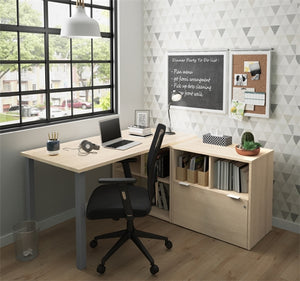 160852 L-Shaped Desk w/File Drawer, i3 Plus Collection, i3 Plus Collection