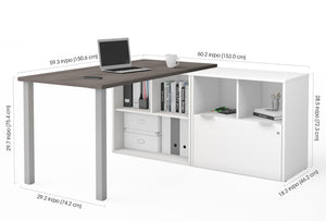 160852 L-Shaped Desk w/File Drawer, i3 Plus Collection, i3 Plus Collection