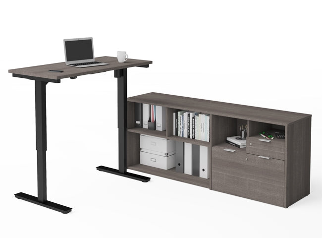 160885 Height Adjustable L-Desk, i3 Plus Collection