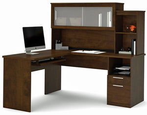 88420 - Dayton 'L' Shape Workstation / Computer Desk with Hutch
