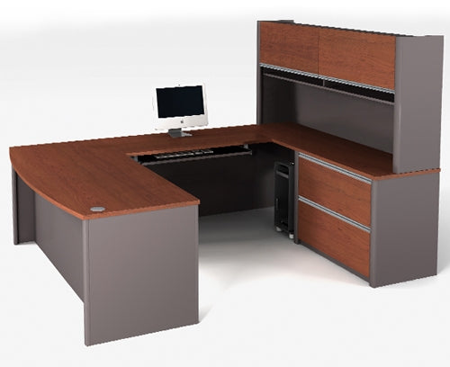 Bestar Connexion U-shaped Desk W/Lateral File and Hutch