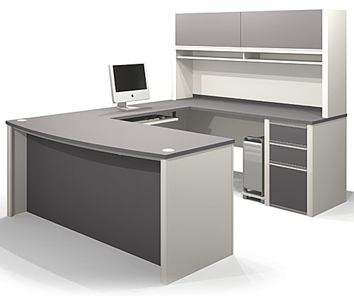 93879  Connexion  U-shaped Desk with Hutch by Bestar