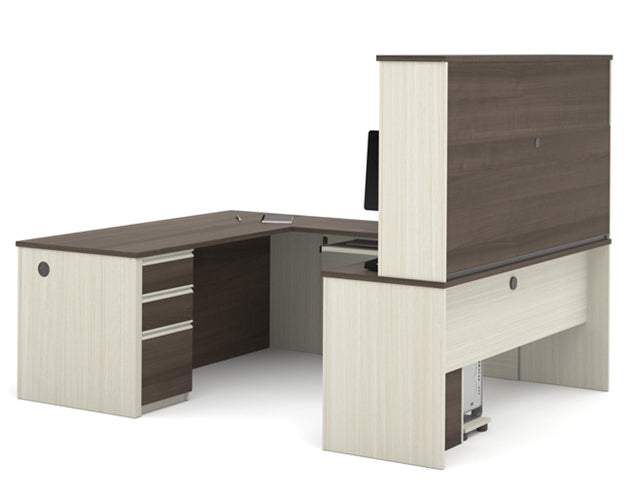 99853 Prestige U-Shaped Desk W/ Two Pedestals And Hutch