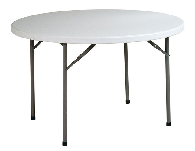BT48R 48" Round Blow Molded Lightweight Plastic Table