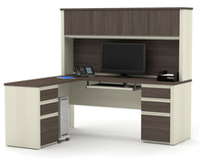 Load image into Gallery viewer, 99852 - Prestige L-Shaped Desk W/ Two Pedestals And Hutch by Bestar
