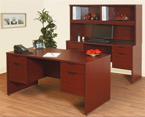 CA200SET-2 - Economy Desk, Credenza & Hutch by Candex