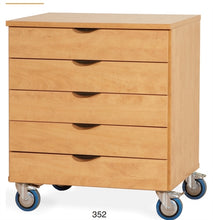 Load image into Gallery viewer, CA352 Deluxe Wood Heavy-Duty Mobile Multi Drawer Storage Cabinet
