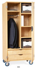 Load image into Gallery viewer, CA354 Deluxe Wood Heavy-Duty Mobile Storage/Wardrobe Cabinet
