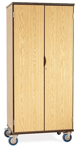 CA354 Deluxe Wood Heavy-Duty Mobile Storage/Wardrobe Cabinet