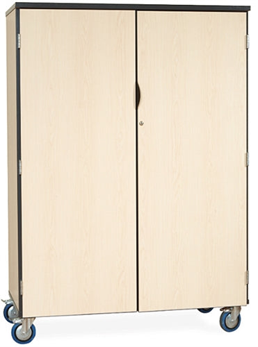 CA376 Deluxe Wood Heavy-Duty Mobile Storage/Wardrobe Cabinet,w/Drawers