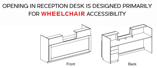 CA676 Deluxe Series Wheelchair Accessible Reception Desk