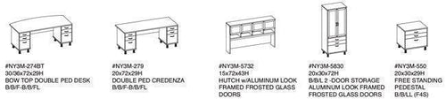 CAN274BT - Deluxe New Yorker Five Unit Executive Office Suite by Candex