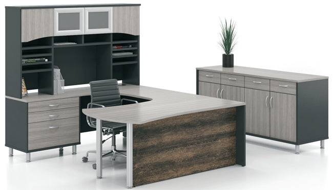 CAN5861S Deluxe New Yorker Executive 'U' Desk Office Suite