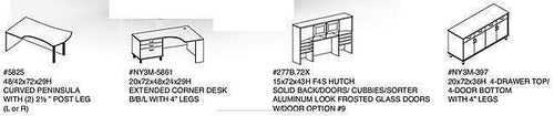 CAN5861S - Deluxe New Yorker Executive 'U' Shaped Desk Office Furniture Suite by Candex