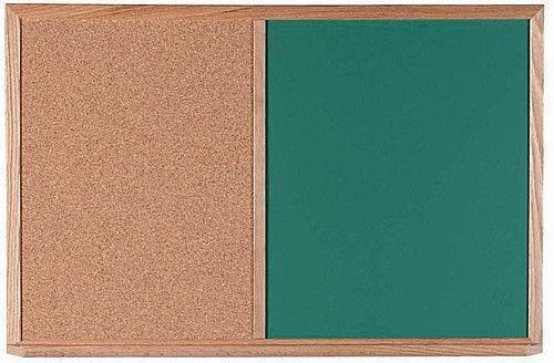 CO2436 - Economy Wood Frame Combination Cork/Chalkboard by Aarco