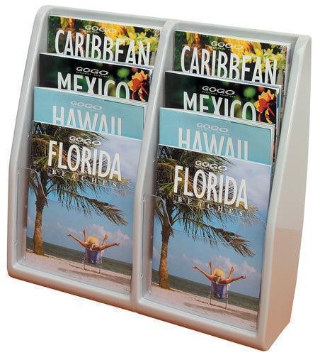 52209 - Deluxe Literature Display, 8 Magazine size Pockets (2 Pack)