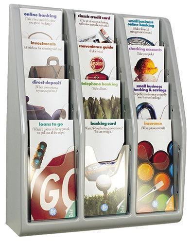 52809 - Deluxe Literature Display, 12 Leaflet Size Pockets (2 Pack)