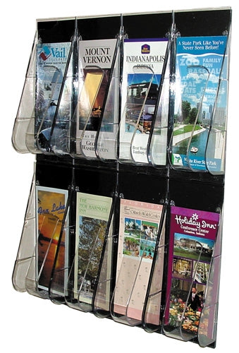 56201 Stand-Tall Pre-Assembled 8 Leaflet Size Pockets Wall Display System
