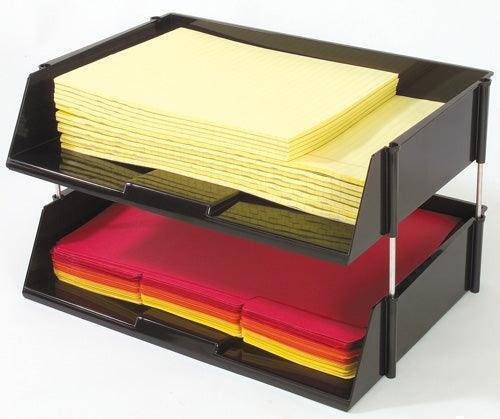 582704 - Industrial Tray™ Side-Load Stacking Tray, 2 Tray Set by Deflecto (3 Pack)