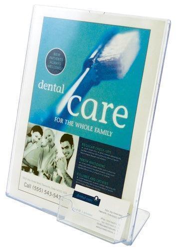 590601 - Superior Image Slanted Sign Holder w/Business card Holder by Deflecto (12 Pack)