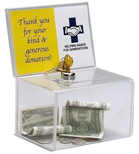 596901 - Ballot/Coin Box with Lock by Deflecto (6 Pack)