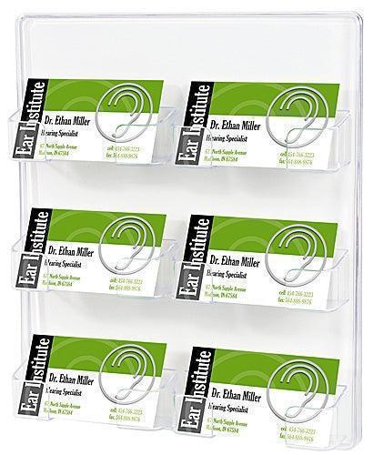 70601 - 6-Pocket Wall Mount Business Card Holder (6 Pack)