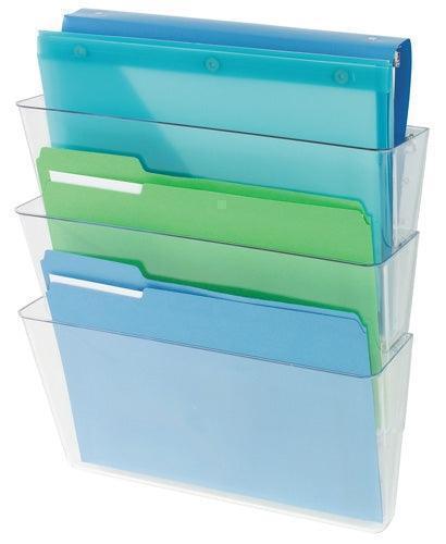 73601 - Letter Size Stackable 3-Pocket Wall Set (4 Pack)