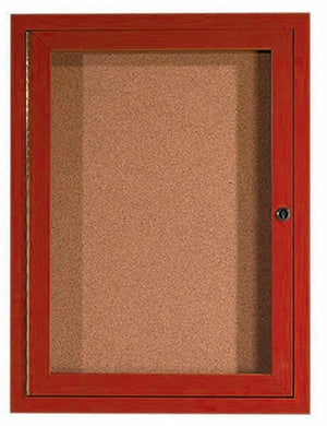 DCC2418R-WL  Wood-Look Enclosed Bulletin Boards, 1 Door