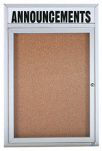Load image into Gallery viewer, DCC2418RH  Enclosed Bulletin Board with Header, Single Door
