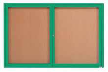 Load image into Gallery viewer, DCC3648R  Enclosed Double Door Aluminum Bulletin Board
